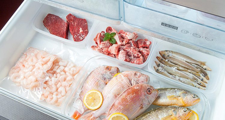 Fleisch und Meeresfrüchte